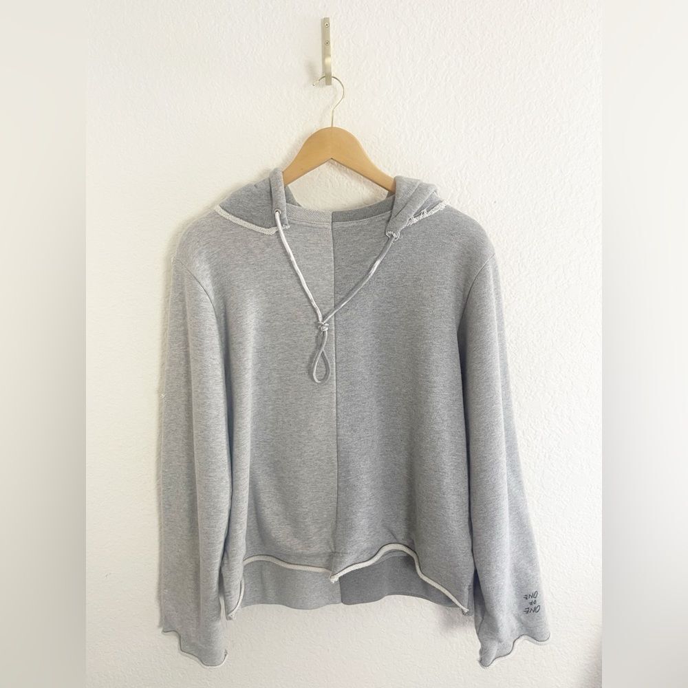 Golden Goose Distressed Gray Two-Tone Hoodie sweatshirt One of a Kind - Picture 2 of 11